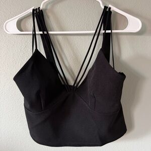 Express Black Bralette Crop Top Size 12